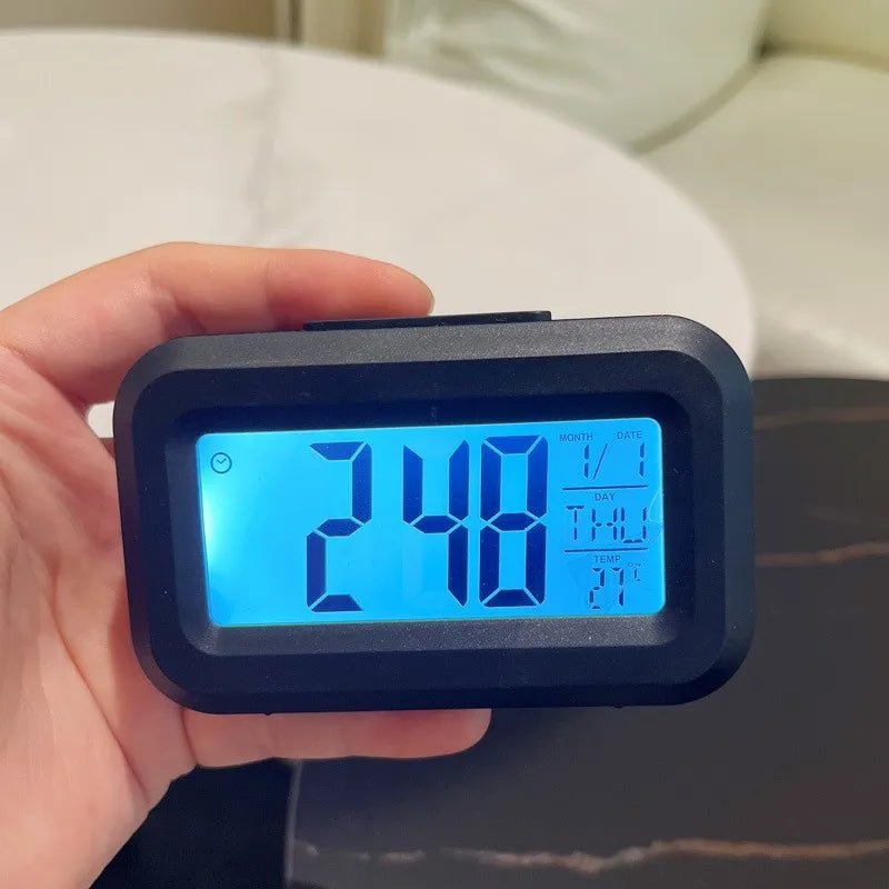 LED Digital Alarm Clock Electronic Digital Alarm Screen Desktop Table Clocks for Home Office Backlight Snooze Calendar Clock - Thrifty Delights