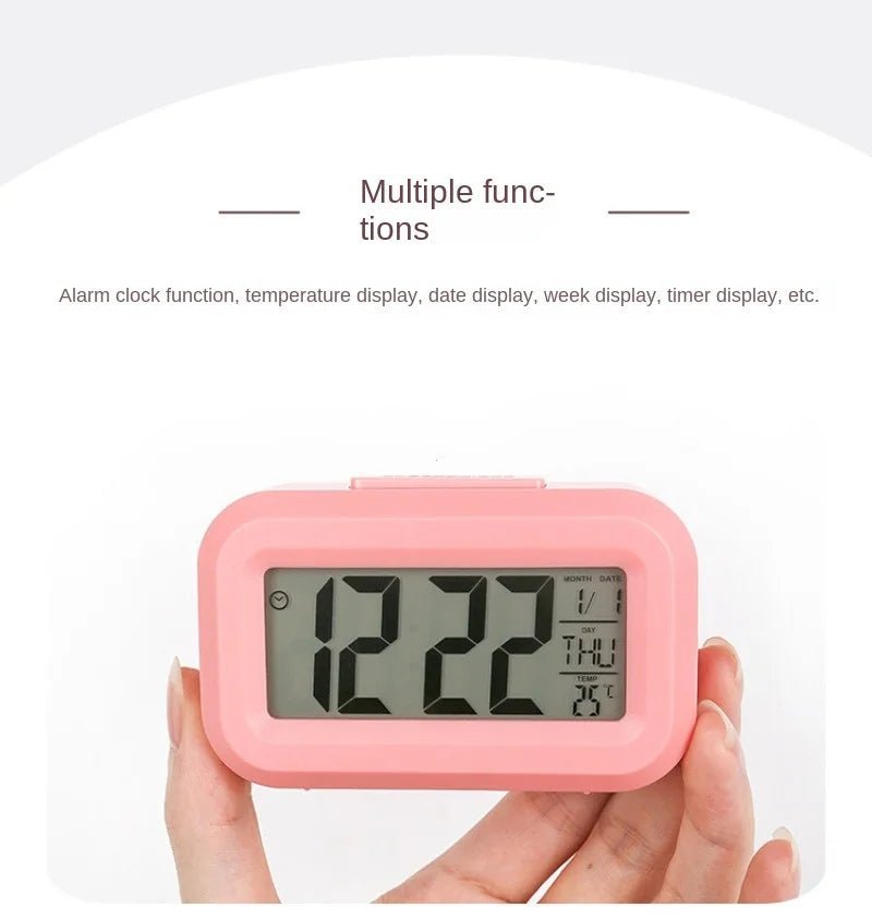 LED Digital Alarm Clock Electronic Digital Alarm Screen Desktop Table Clocks for Home Office Backlight Snooze Calendar Clock - Thrifty Delights