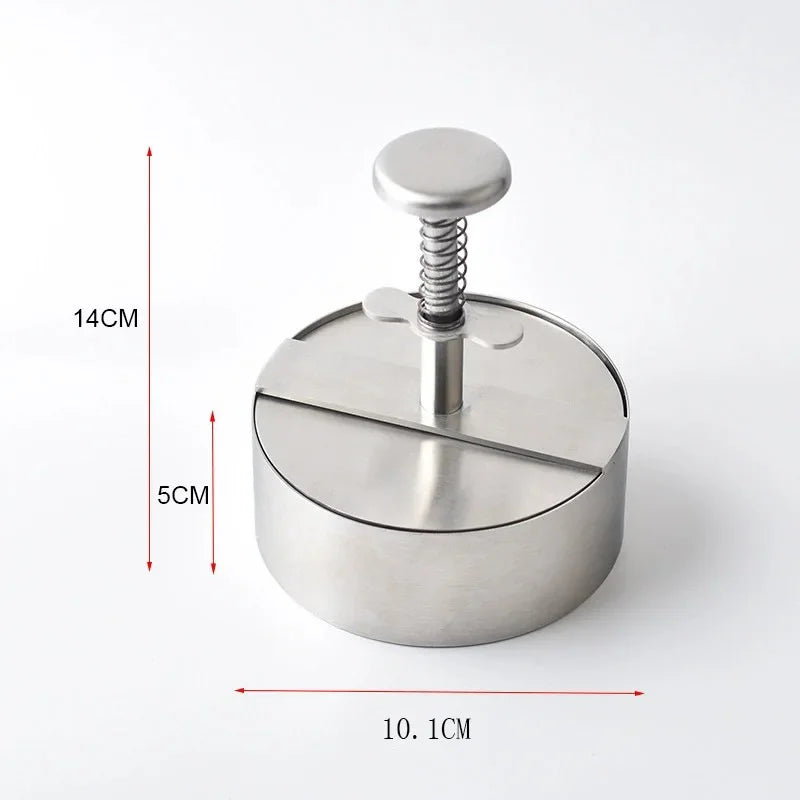 304 Stainless Steel Non-Stick Hamburger Press Patty Maker for BBQ