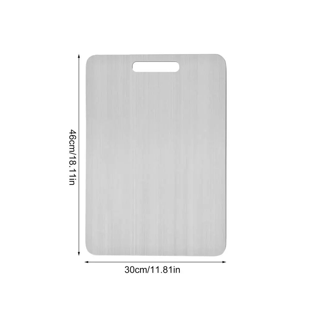 Durable Stainless Steel Cutting Board, Double Sided Chopping Block
