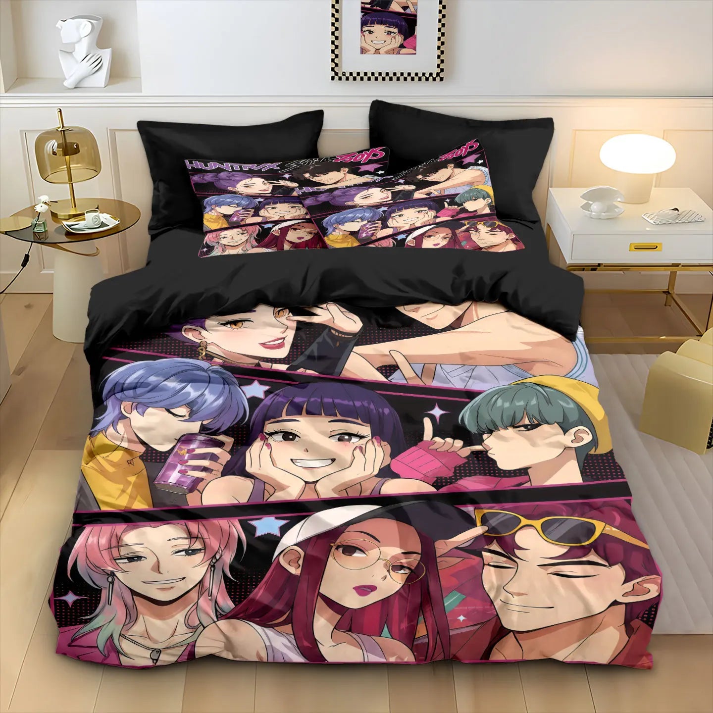 Anime Demon Hunters Zoey Mira Duvet Cover Set – Cute Gift for Girls & Fans