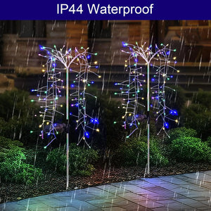 Solar LED String Light Outdoor Solar Artificial Tree Lights Waterproof Willow Trees Lights For Patio Lawn Pathway Garden Decor - Thrifty Delights