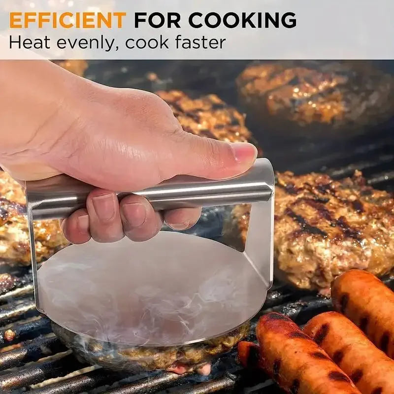 Durable Stainless Steel Smash Burger Press & Patty Maker for BBQ