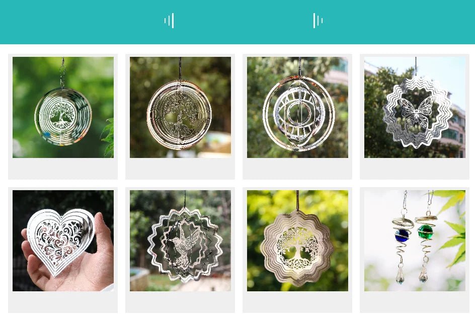 Turkish Devil Eye Wind Spinner Catcher Sublimation 3D Mirror Reflection Rotating Windchime Feng Shui Amulet Hanging Garden Decor - Thrifty Delights