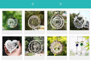 Turkish Devil Eye Wind Spinner Catcher Sublimation 3D Mirror Reflection Rotating Windchime Feng Shui Amulet Hanging Garden Decor - Thrifty Delights