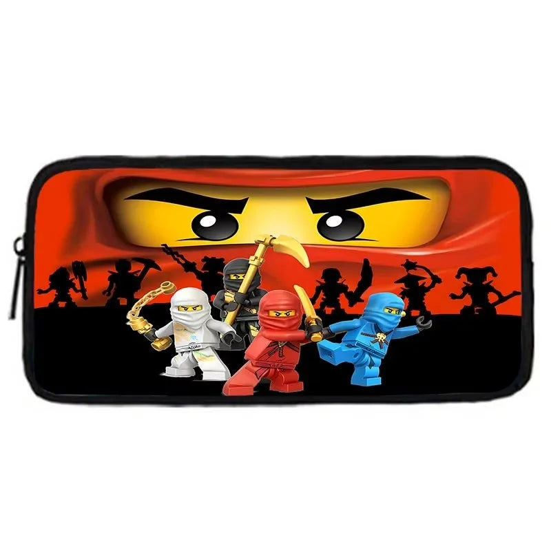 Cartoon Game Child School Backpack with Lunch Bags ,Pencil Bags ,School N-ninjagos Bags for Boys Girls Best Gift