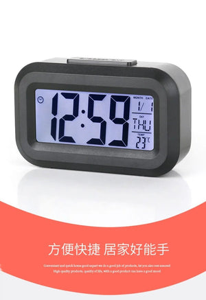 LED Digital Alarm Clock Electronic Digital Alarm Screen Desktop Table Clocks for Home Office Backlight Snooze Calendar Clock - Thrifty Delights