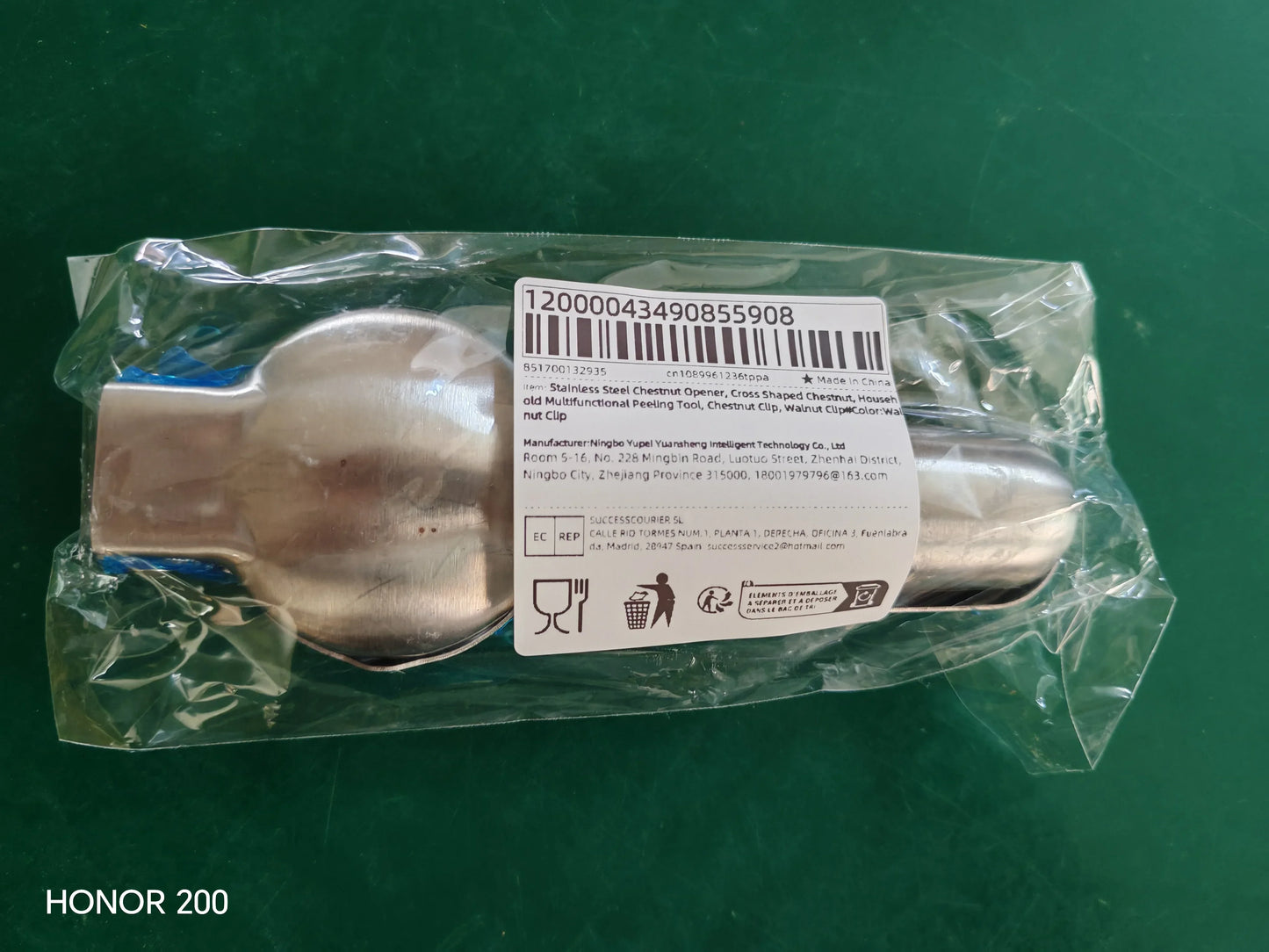 Stainless Steel Chestnut Peeler & Walnut Nut Cracker Clip for Kitchen