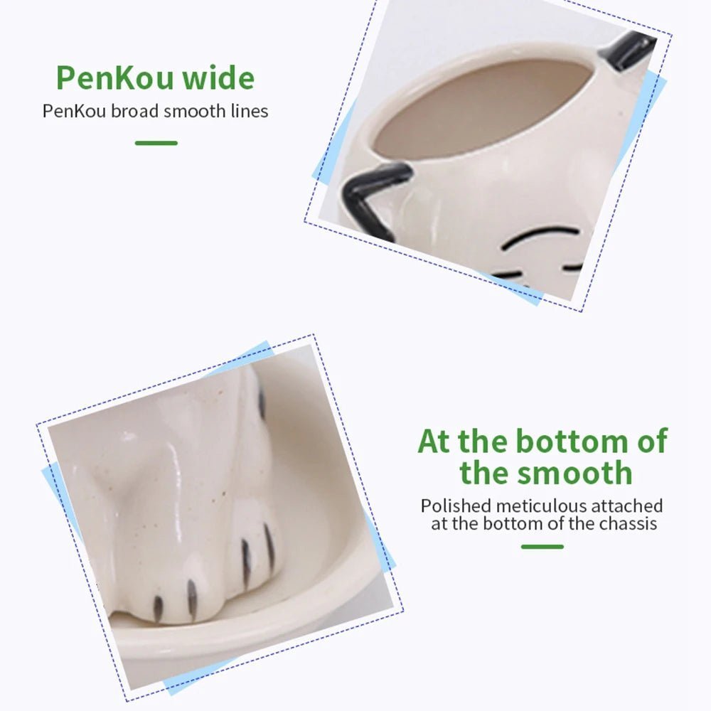 1pc Ceramic Flowerpot Mini Cat Cartoon Cute Plant Desktop Potted Plant Pot DIY Decorate Toys Science Education School Gifts - Thrifty Delights