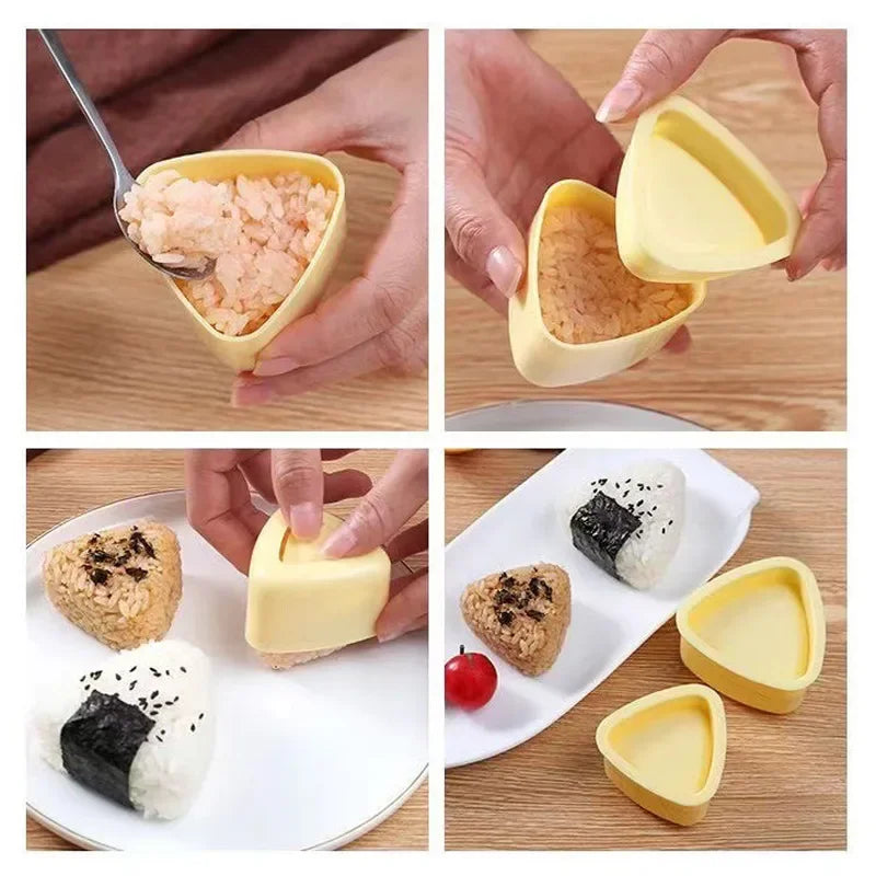 Easy Triangle Onigiri Maker & Sushi Rice Ball Mold for Bento Lunch