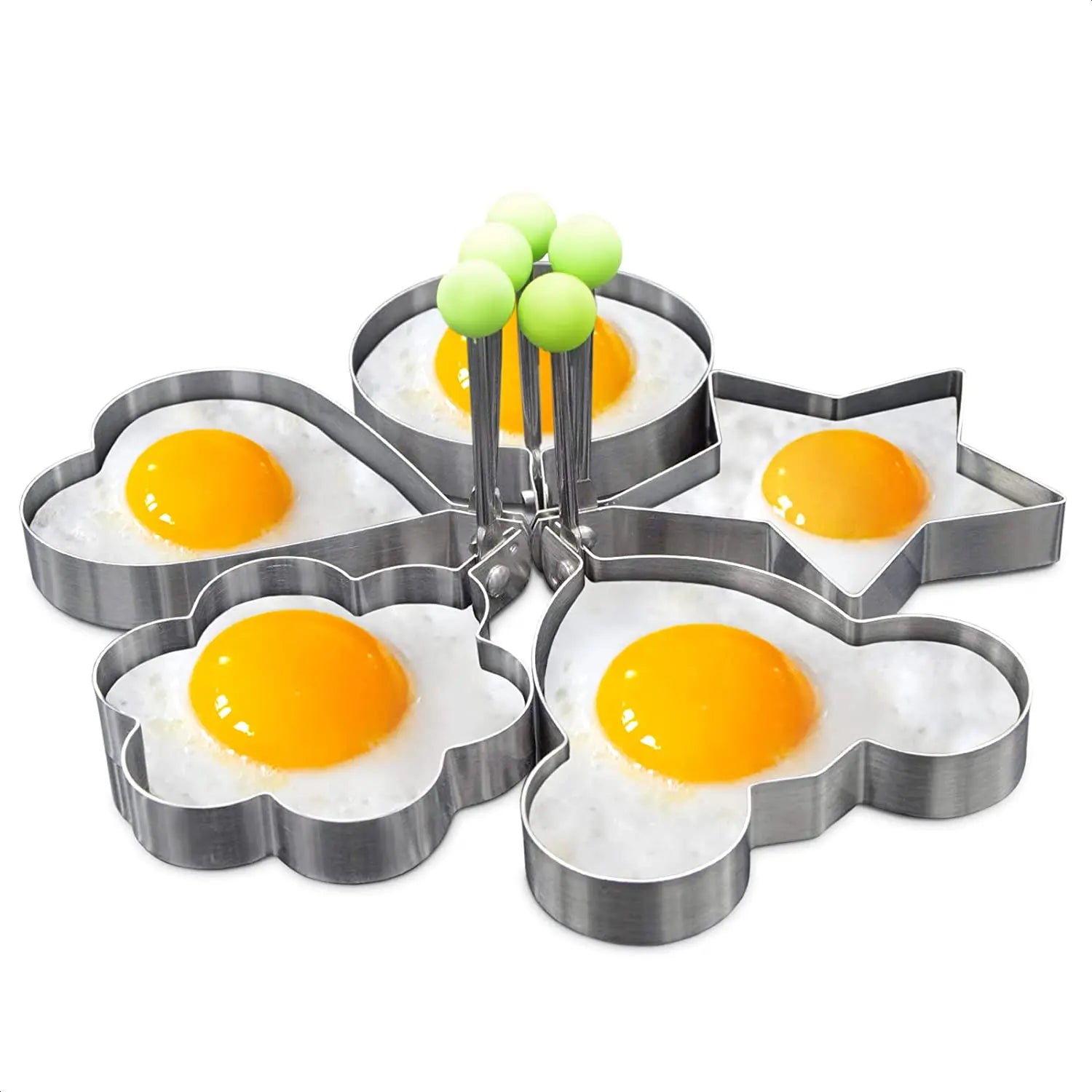 New Stainless Steel Fried Egg Mold Heart Pancake Maker Breakfast Baking Omelette Rings Cooking Tools Kitchen Accessories Gadget - Thrifty Delights