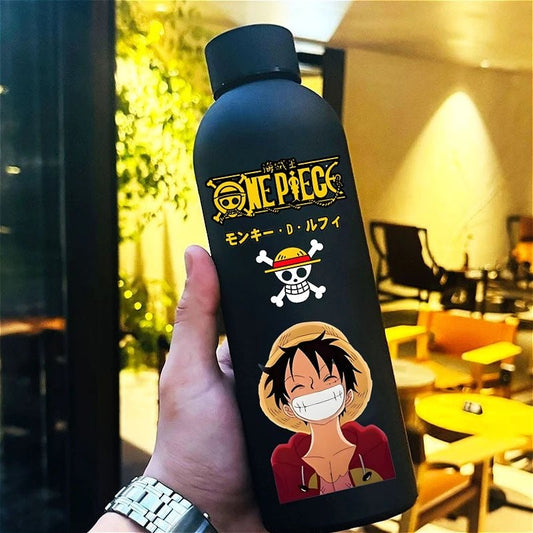 New 500ML One Piece Insulated Cup Sports Small Mouth Bottle Luffy Double - layer Vacuum Stainless Steel Cola Coffee Frosted Bottle - Thrifty Delights