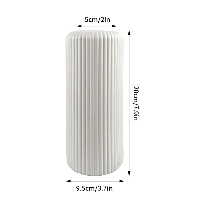 1PC Plastic Spiral White Vase Hydroponic Pot Vase Decoration Home Desk Decorative Vases for Flowers Decoration Maison Floreros - Thrifty Delights