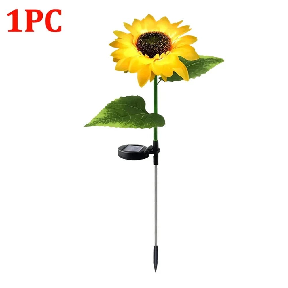 Solar Lights Outdoor Garden Decor Sunflower Ligts Waterproof Solar Outdoor Lamp Decorative Lights for Path Garden Patio Backyard - Thrifty Delights