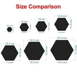 Hexagon 3D Mirror Wall Sticker Multiple Sizes DIY TV Background Living Room Stickers Wall Decor Bedroom Bathroom Home Decoration - Thrifty Delights