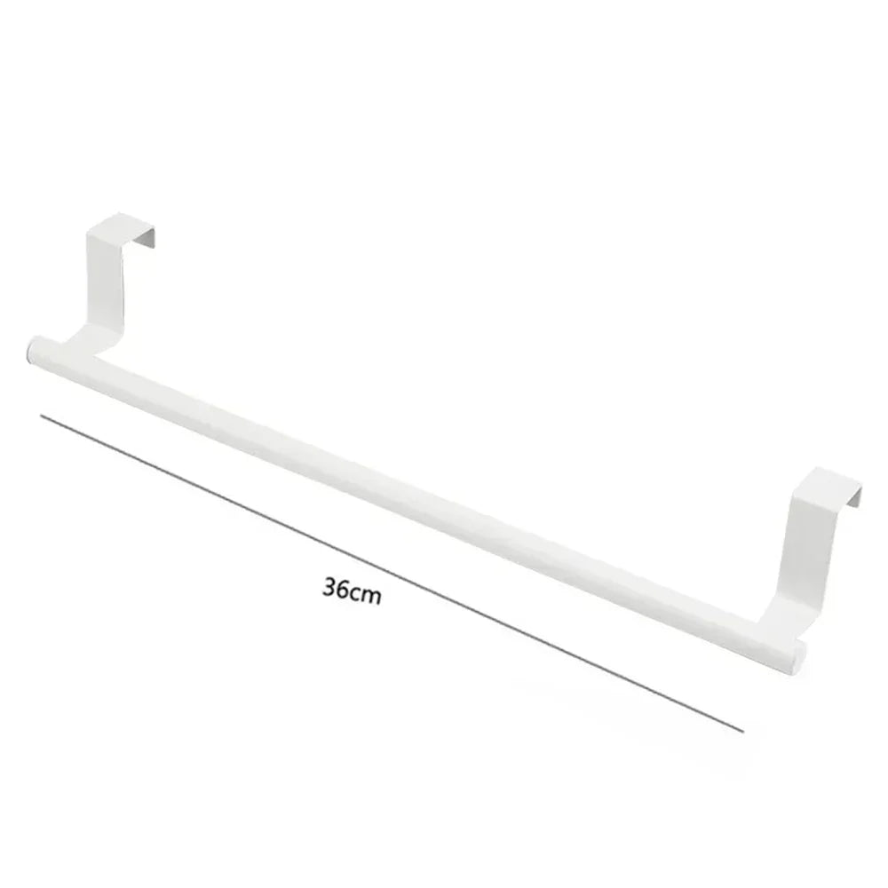 Stainless Steel Towel Holder Kitchen Cabinet Door Hanging Rack Storage Bathroom Shelf Home Organizer Bathroom Accessories - Thrifty Delights
