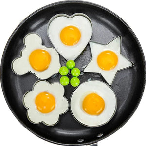 New Stainless Steel Fried Egg Mold Heart Pancake Maker Breakfast Baking Omelette Rings Cooking Tools Kitchen Accessories Gadget - Thrifty Delights