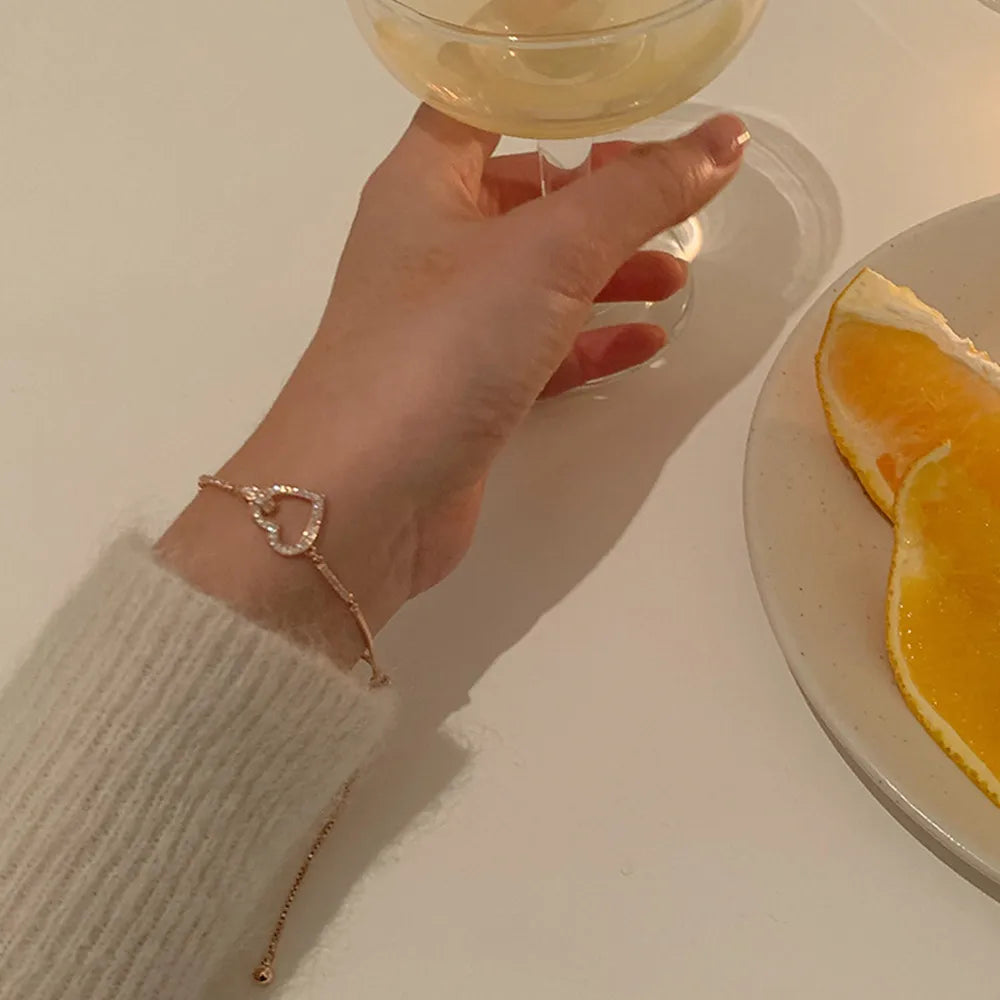 4pc Punk Cuban Curb Chain Bracelets Set for Women, Gold Color Jewelry