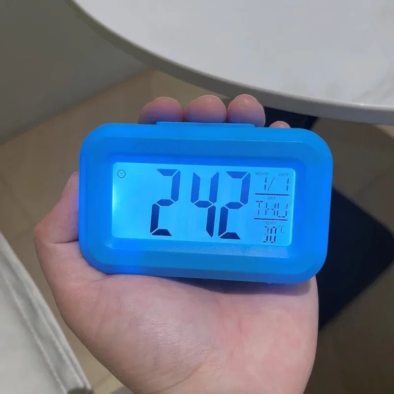 LED Digital Alarm Clock Electronic Digital Alarm Screen Desktop Table Clocks for Home Office Backlight Snooze Calendar Clock - Thrifty Delights