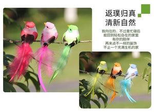 6pcs Cute Artificial Birds Fake Foam Animal Simulation Feather Birds Models Tit DIY Craft Home Garden Ornament Decoration - Thrifty Delights
