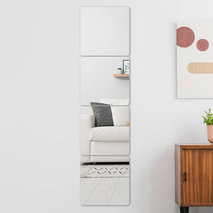 Acrylic Flexible Mirror Sheets Decorative Mirror Tiles Acrylic Mirror Toilet Mirror Splicing Full Body Mirror Spliceable 20X20 - Thrifty Delights