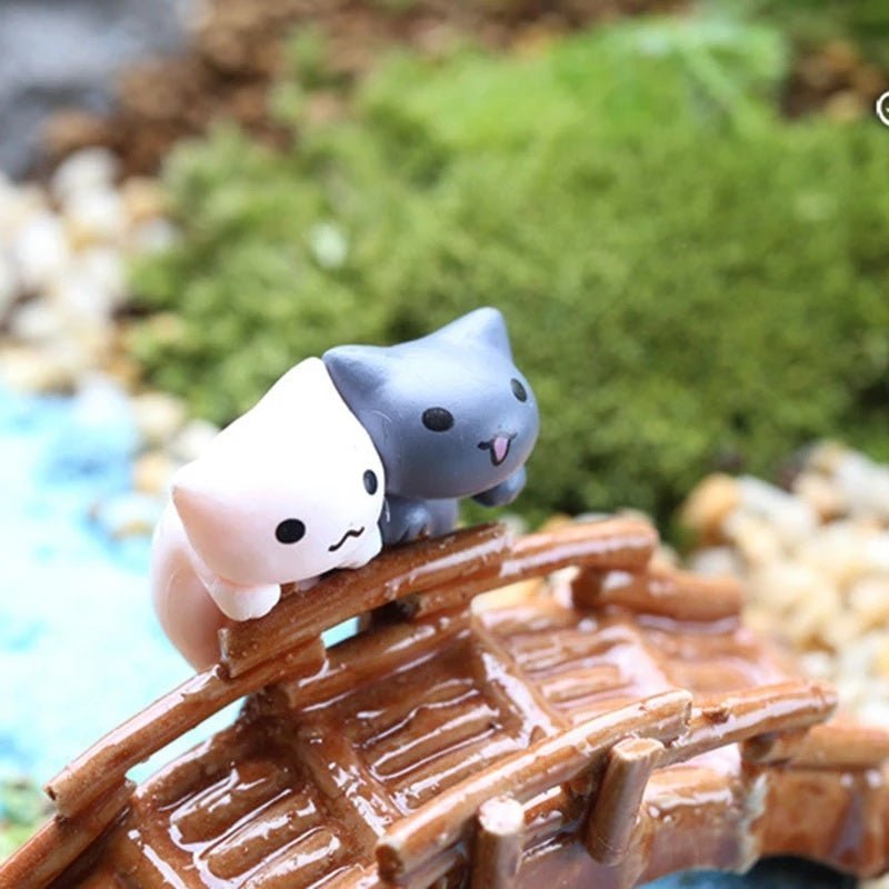 6Pcs/Set Cartoon Lucky Cat Home Garden Bonsai Decorations Miniatures Gift Lovely Micro Landscape Kitten Miniature Craft - Thrifty Delights
