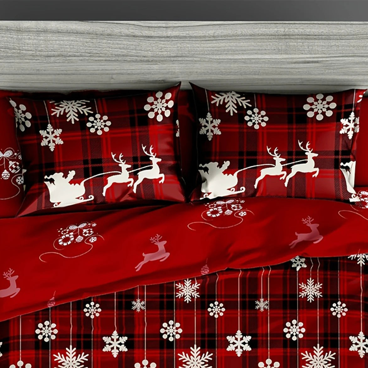 3-Piece Christmas-Themed Duvet Cover Se