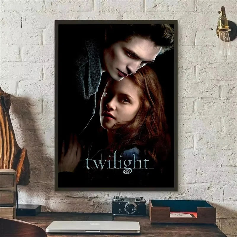 Classic Movie Twilight Poster Edward Bella Canvas Painting Prints Wall Art Picture Film Room Home Bar Cafe Decor Mural