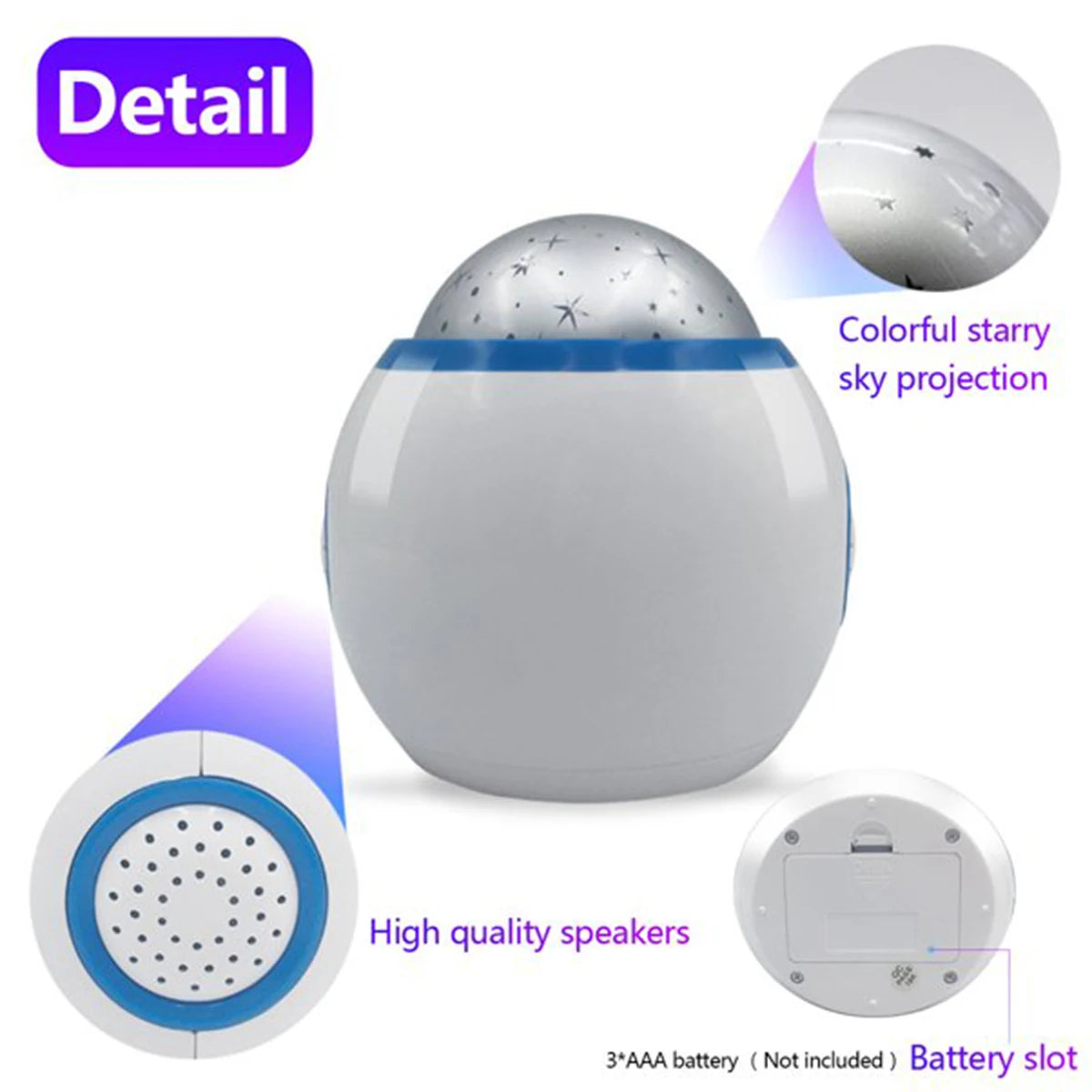 Alarm Clock Projection Light LED Alarm Clock Projection Light Star Sky Color Change Bedside Night Light for Bedroom Kids Room