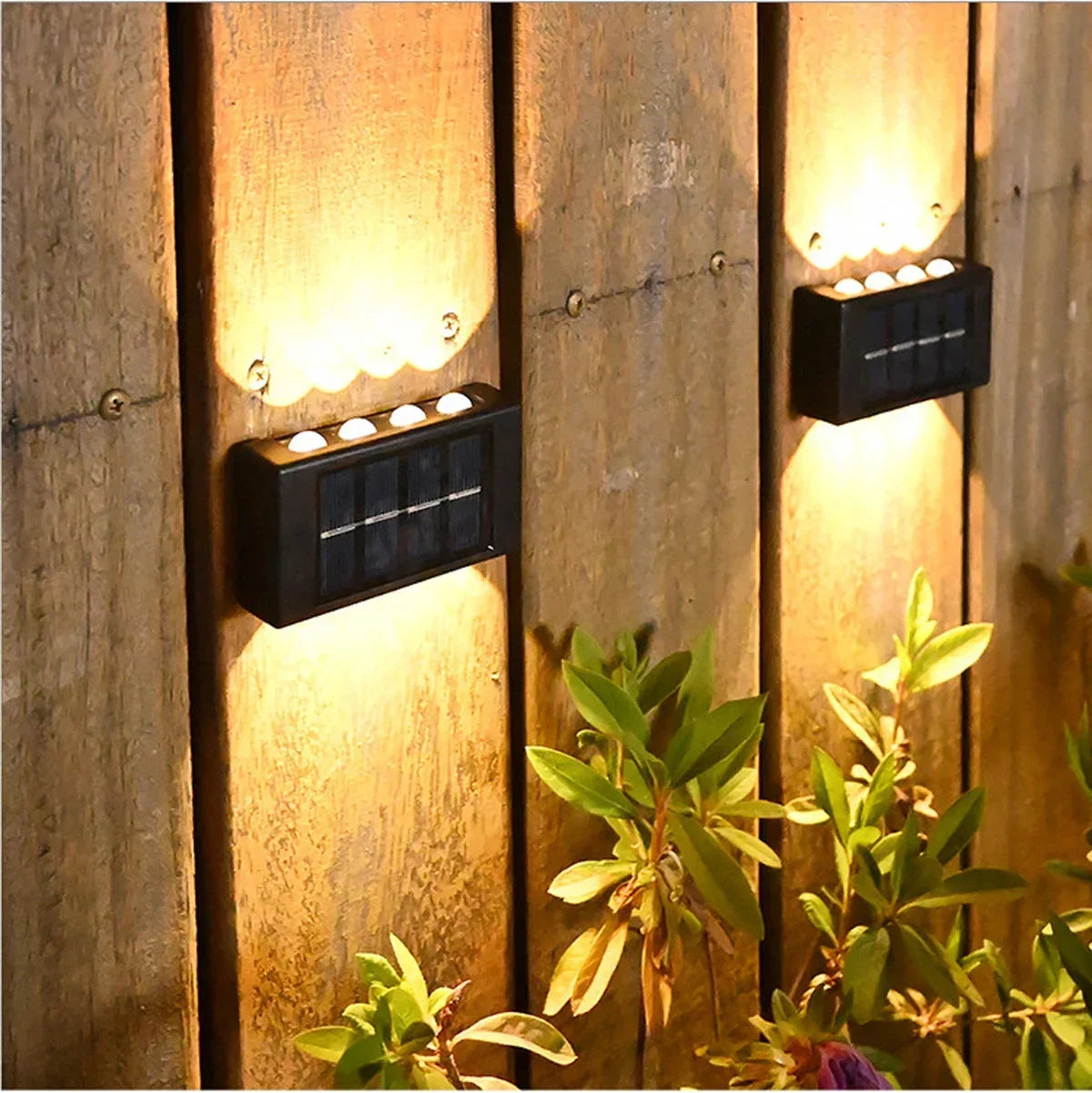 Solar Wall Lamp Outdoor Waterproof Solar Powered Light UP and Down Illuminate Home Garden Yard Decoration Outside Sunlights - Thrifty Delights