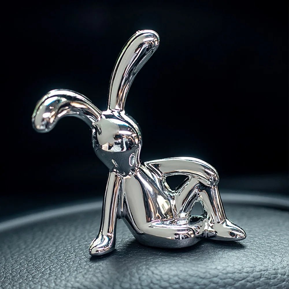 1pc Long Eared Rabbit Center Console Decor Pastable Plating Rabbit 3D DIY Home Furnishings Ornament - Thrifty Delights