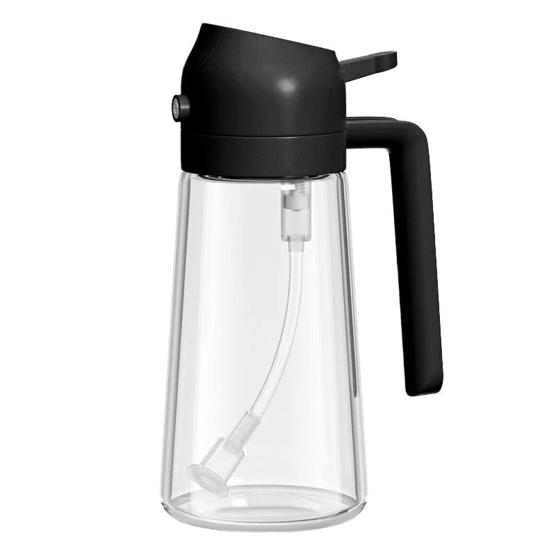 Olive Oil Dispenser,2 in 1 Oil Sprayer for Cooking,470ml Oil Spray Bottle with Pourer, Food - grade Oil Dispenser and Oil Sprayer - Thrifty Delights