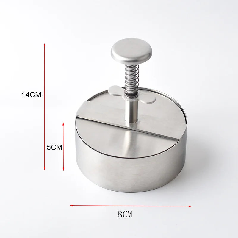 304 Stainless Steel Non-Stick Hamburger Press Patty Maker for BBQ