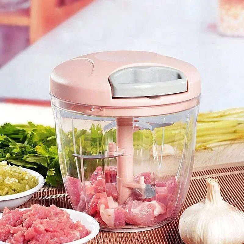 500ML Manual Meat Mincer Garlic Chopper Rotate Garlic Press Crusher Vegetable Onion Cutter Kitchen Cooking Accessories 2024 - Thrifty Delights