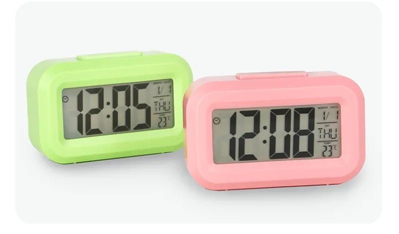 LED Digital Alarm Clock Electronic Digital Alarm Screen Desktop Table Clocks for Home Office Backlight Snooze Calendar Clock - Thrifty Delights