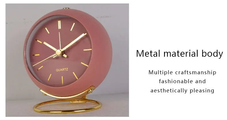 Nordic Creative Electronic Desk Clock, Minimalist Children's Alarm Clock, New Desktop Bedside Student Silent Luminous Pointer - Thrifty Delights