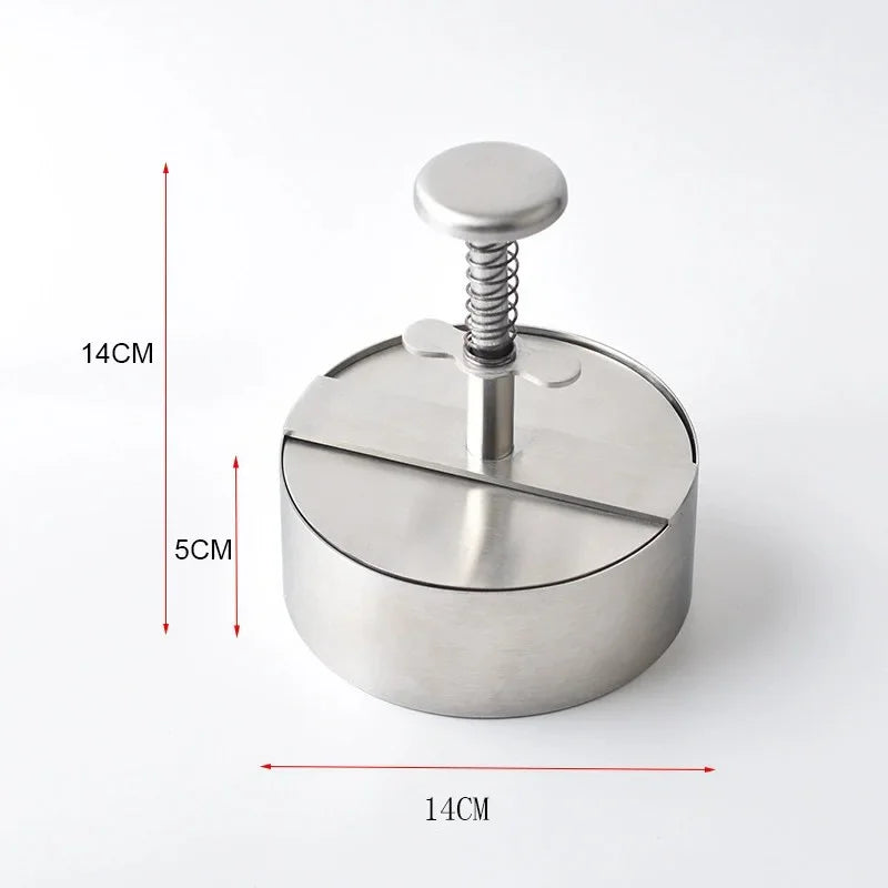 304 Stainless Steel Non-Stick Hamburger Press Patty Maker for BBQ