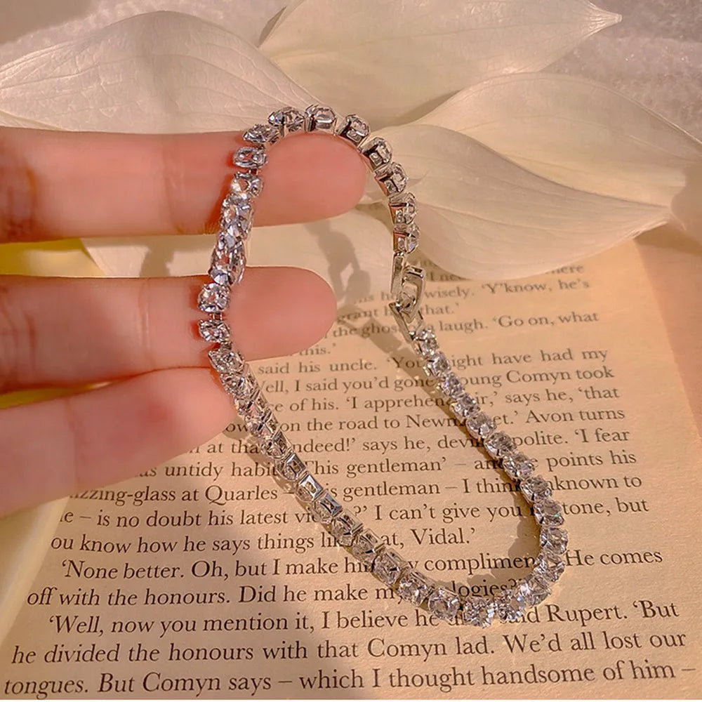 4pc Punk Cuban Curb Chain Bracelets Set for Women, Gold Color Jewelry