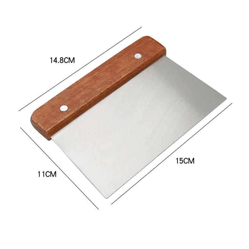 Stainless Steel Pasty Cutters Noodle Knife Cake Scraper with Scale Baking Cake Cooking Dough Scraper Baking Accessories - Thrifty Delights