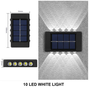 Solar Wall Lamp Outdoor Waterproof Solar Powered Light UP and Down Illuminate Home Garden Yard Decoration Outside Sunlights - Thrifty Delights