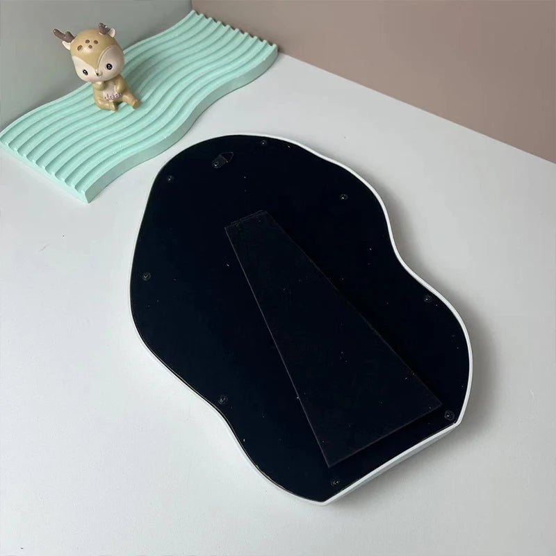 Full Body Mirror Irregular Oval Tabletop Interior Mirrors Decorative Standing Mirror Room Decor Female - Thrifty Delights