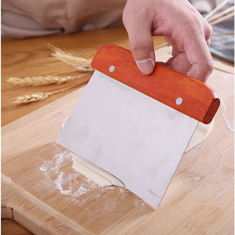 Stainless Steel Pasty Cutters Noodle Knife Cake Scraper with Scale Baking Cake Cooking Dough Scraper Baking Accessories - Thrifty Delights