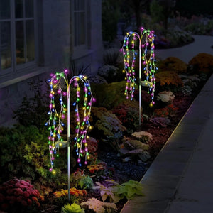 Solar LED String Light Outdoor Solar Artificial Tree Lights Waterproof Willow Trees Lights For Patio Lawn Pathway Garden Decor - Thrifty Delights