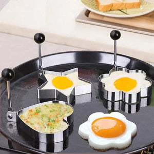 New Stainless Steel Fried Egg Mold Heart Pancake Maker Breakfast Baking Omelette Rings Cooking Tools Kitchen Accessories Gadget - Thrifty Delights