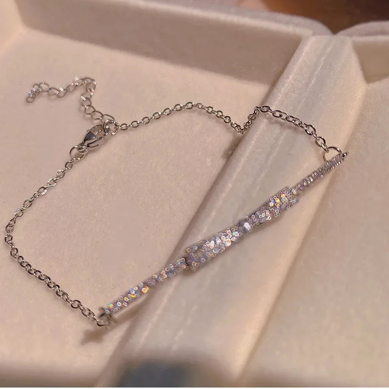 4pc Punk Cuban Curb Chain Bracelets Set for Women, Gold Color Jewelry