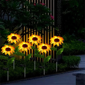 Solar Lights Outdoor Garden Decor Sunflower Ligts Waterproof Solar Outdoor Lamp Decorative Lights for Path Garden Patio Backyard - Thrifty Delights