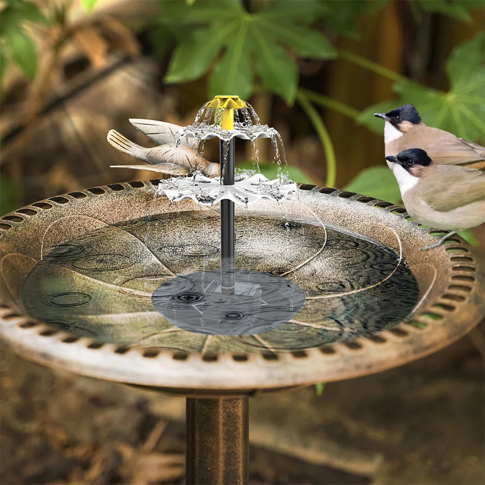 3 Tiered Water Fountain with Solar Panel Solar Bird Bath Fountain Decorative Fountain Multifunction for Courtyard Patio Balcony