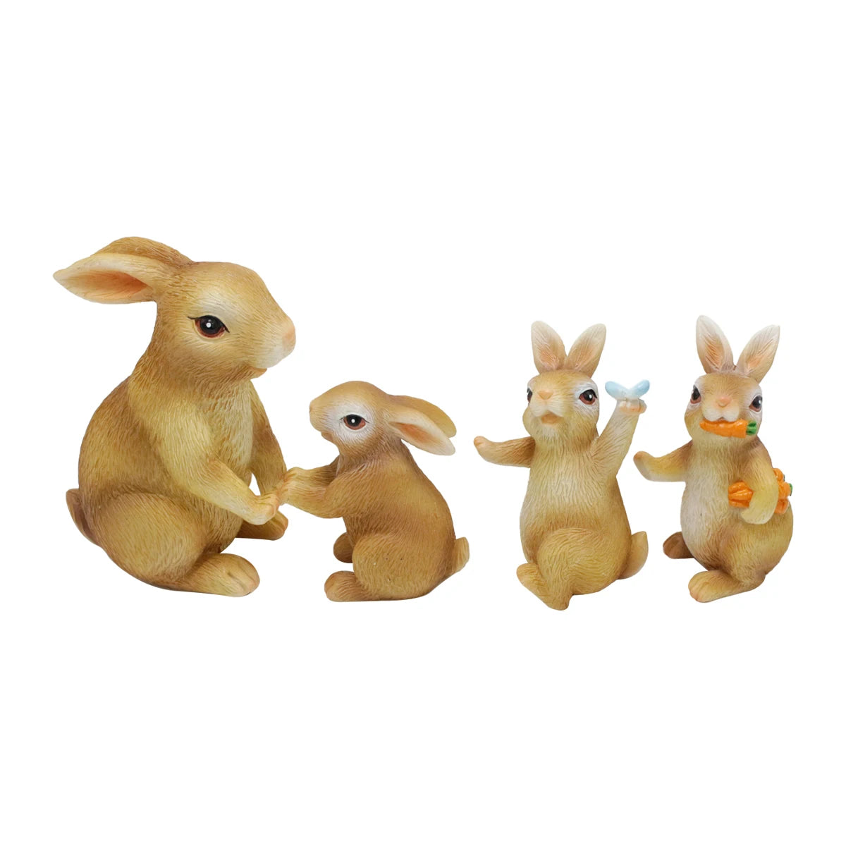 4PC/Country Style Family Rabbit - Multi functional Courtyard and Lawn Decoration - Animal Theme - Easter Statue