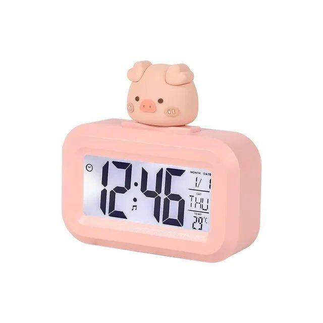 LED Digital Alarm Clock Electronic Digital Alarm Screen Desktop Table Clocks for Home Office Backlight Snooze Calendar Clock - Thrifty Delights