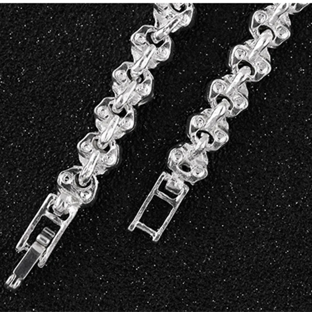 4pc Punk Cuban Curb Chain Bracelets Set for Women, Gold Color Jewelry